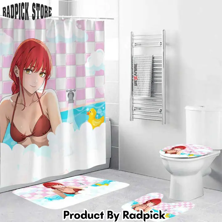 Chainsaw man makima anime girls in bathtub combo bathroom set   rp0158884